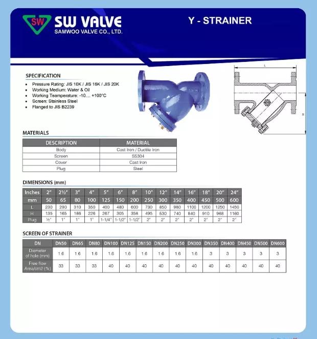 Catalogue của Y lọc Samwoo Hàn Quốc